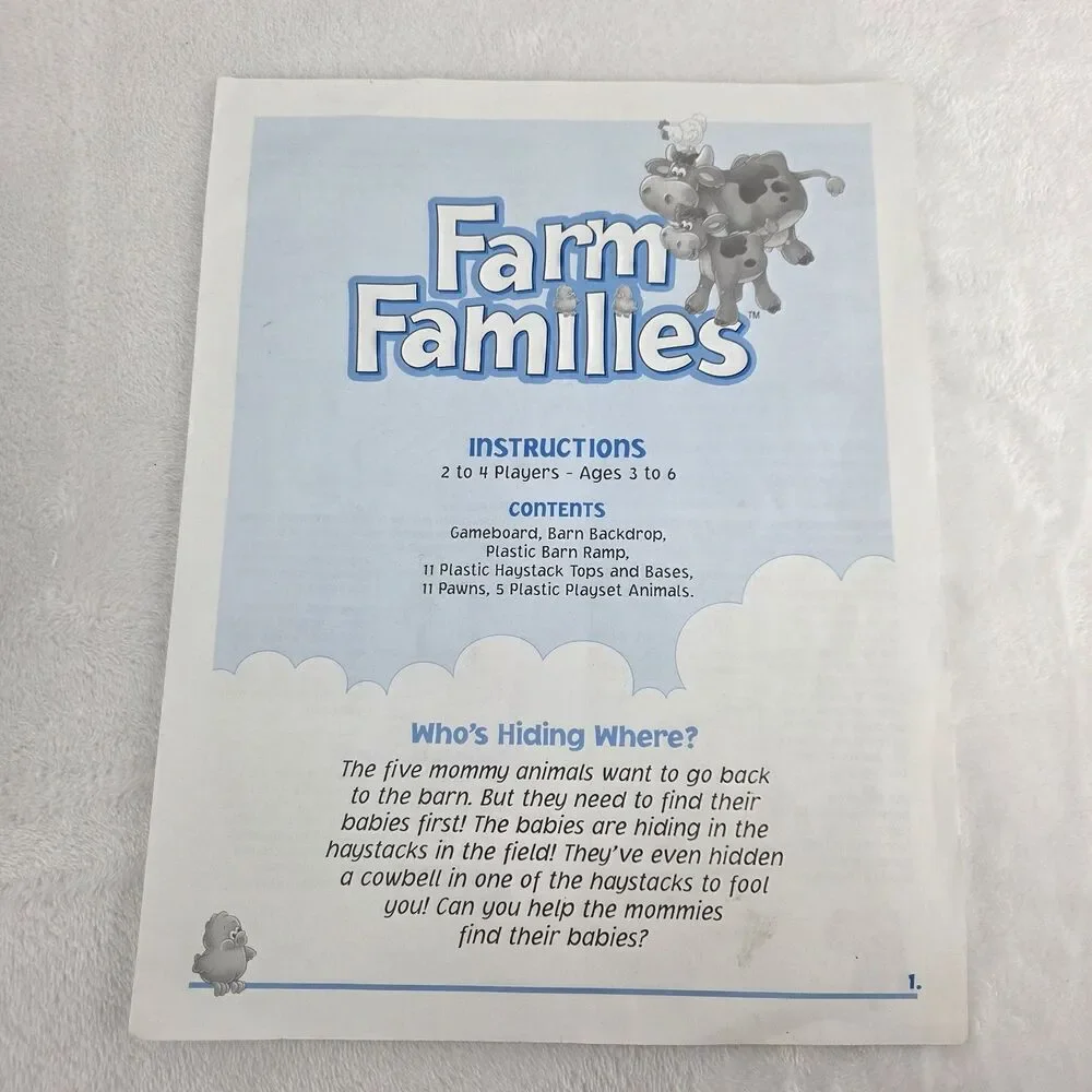 Vintage 1996 Milton Bradley Farm Families Electronic Match A Sound Game Complete